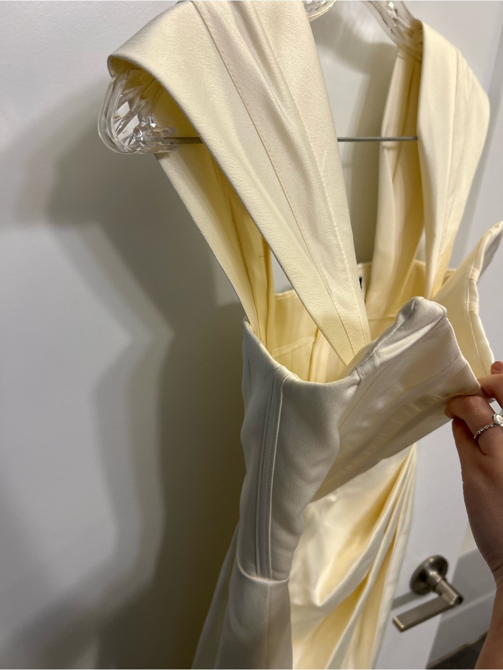 Beulah I Do Satin Elegant Corset Dress in Ivory - Picture 9 of 12